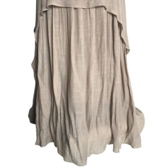 Red Coral drop waist maxi crepe flowy dress M - Picture 2 of 14